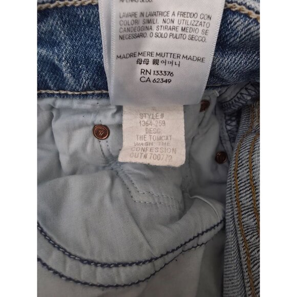 Mother Superior TOMCAT THE CONFESSION High-Rise Destroyed Cropped Jeans Sz 25 - Picture 14 of 16